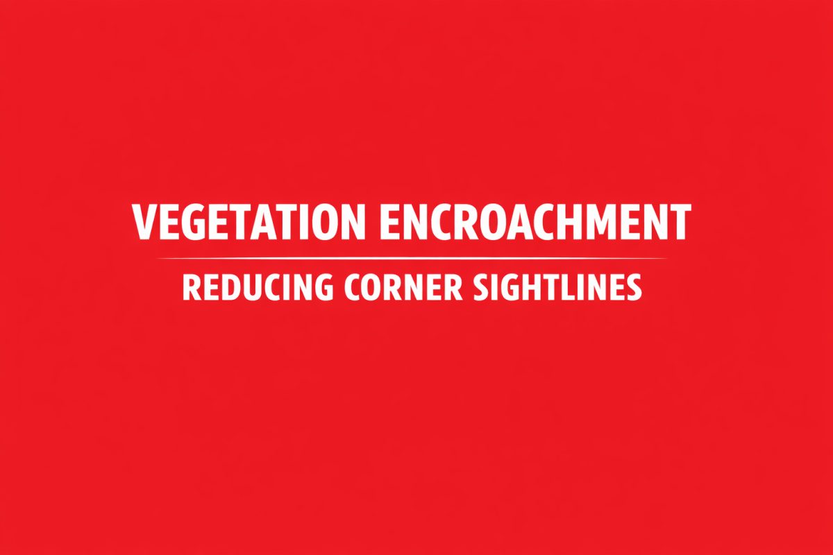 Vegetation Encroachment Reducing Corner Sightlines