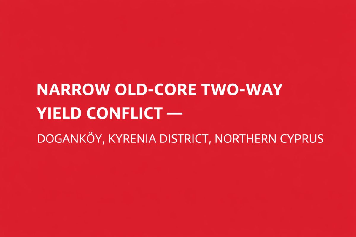 Narrow Old-Core Two-Way Yield Conflict