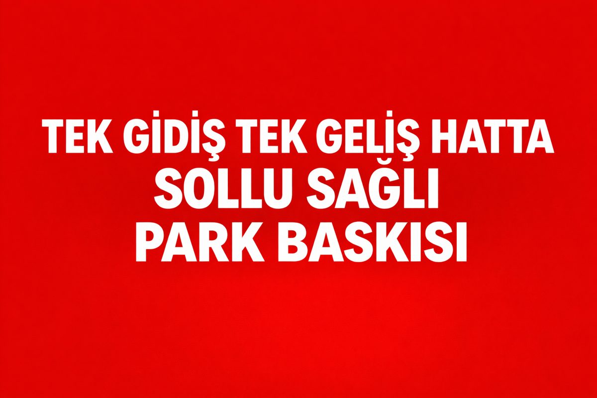 TEK GİDİŞ TEK GELİŞ HATTA SOLLU SAĞLI PARK BASKISI – ZEYTİNLİK ANA HATTI