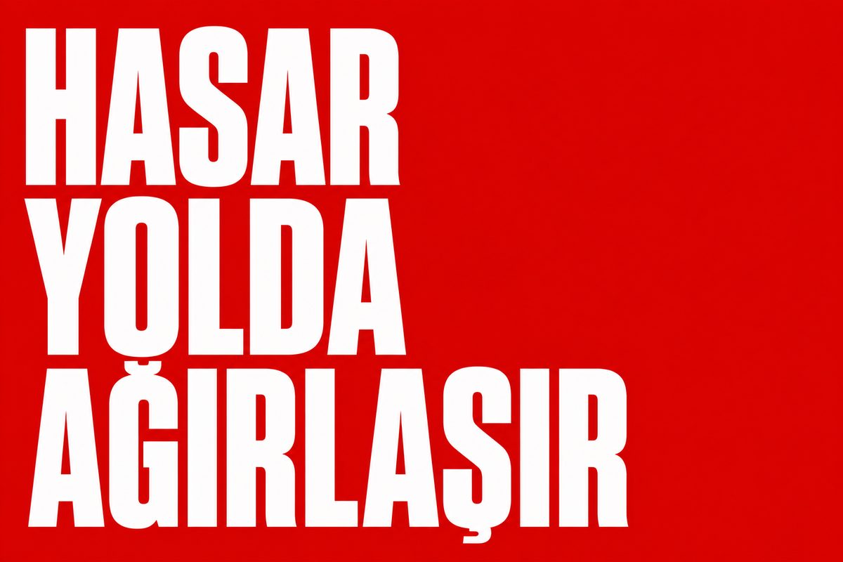 Yenierenköy’de Akşam Köy Dönüşünde Kısa Fren ve Ön Panel Hasarı