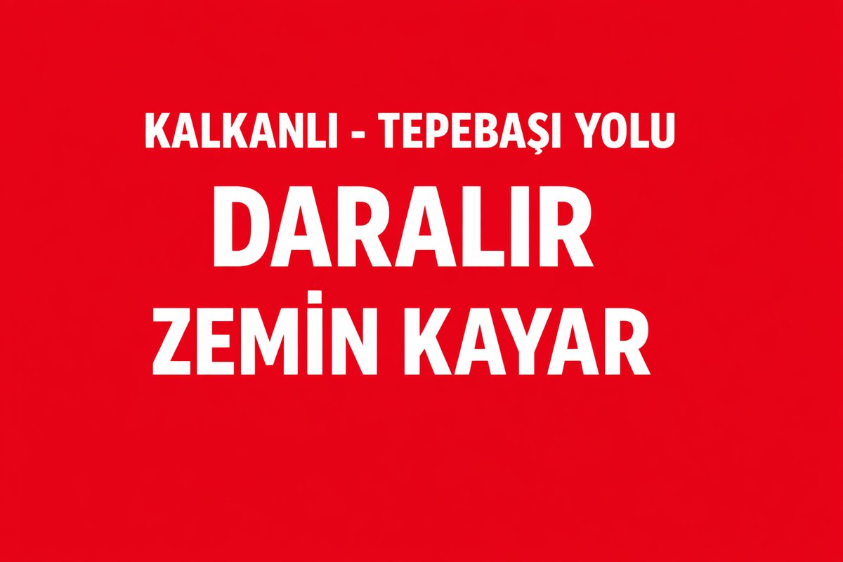 Kalkanlı – Tepebaşı Yolu Gece tepe noktasında iki aracın birbirini geç fark etmesi