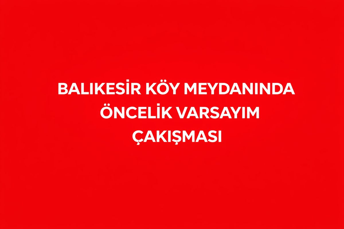 Balıkesir Köy Meydanında Öncelik Varsayım Çakışması