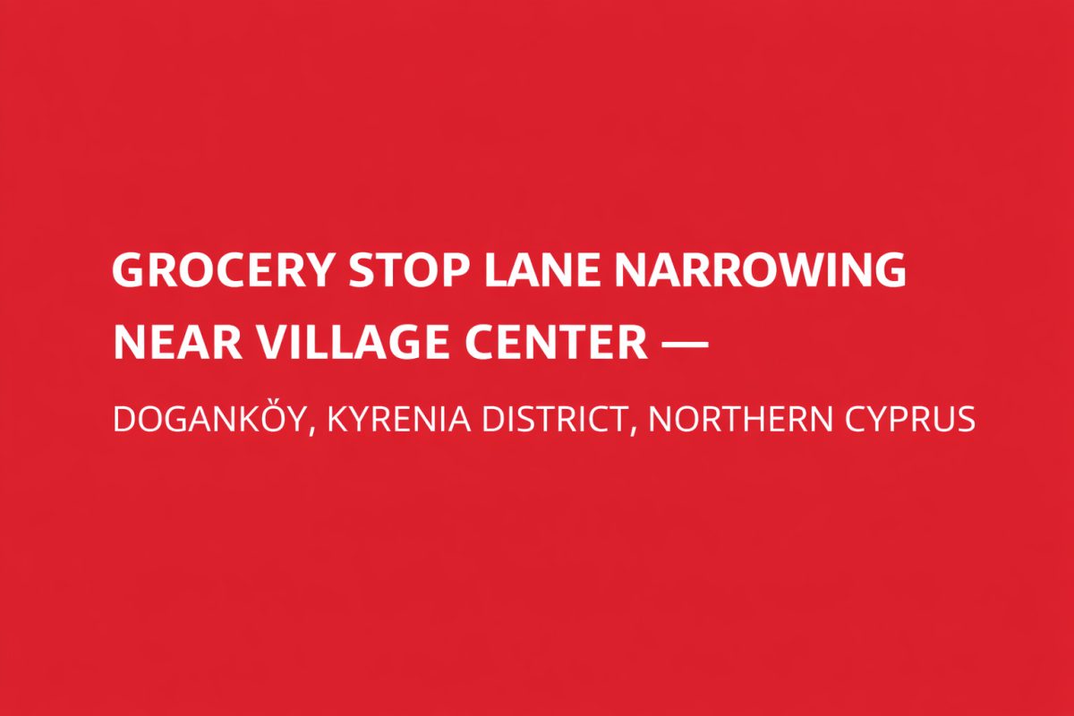 Grocery Stop Lane Narrowing Near Village Center
