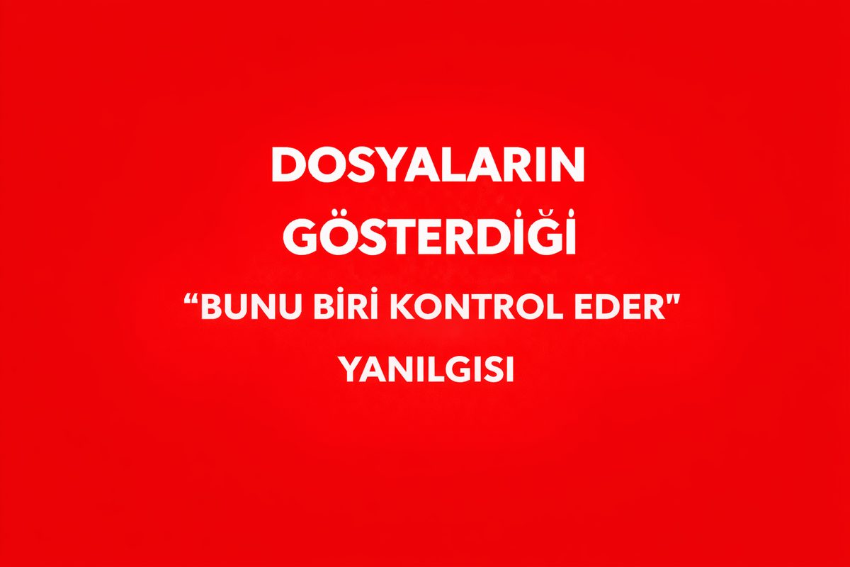 DOSYALARIN GÖSTERDİĞİ “BUNU BİRİ KONTROL EDER” YANILGISI
