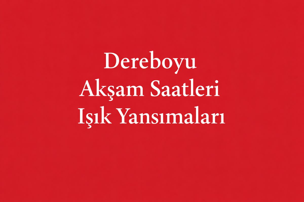 Dereboyu Akşam Saatleri Işık Yansımaları