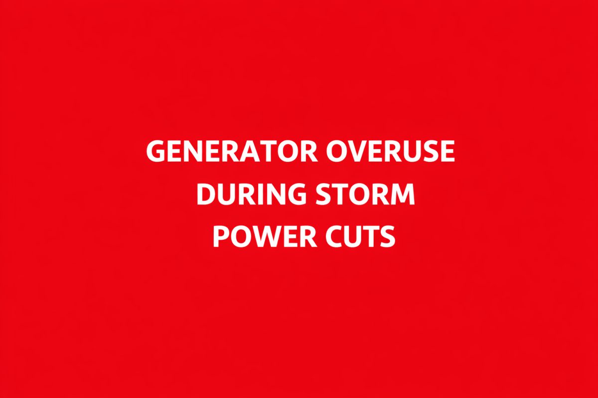 Generator Overuse During Storm Power Cuts