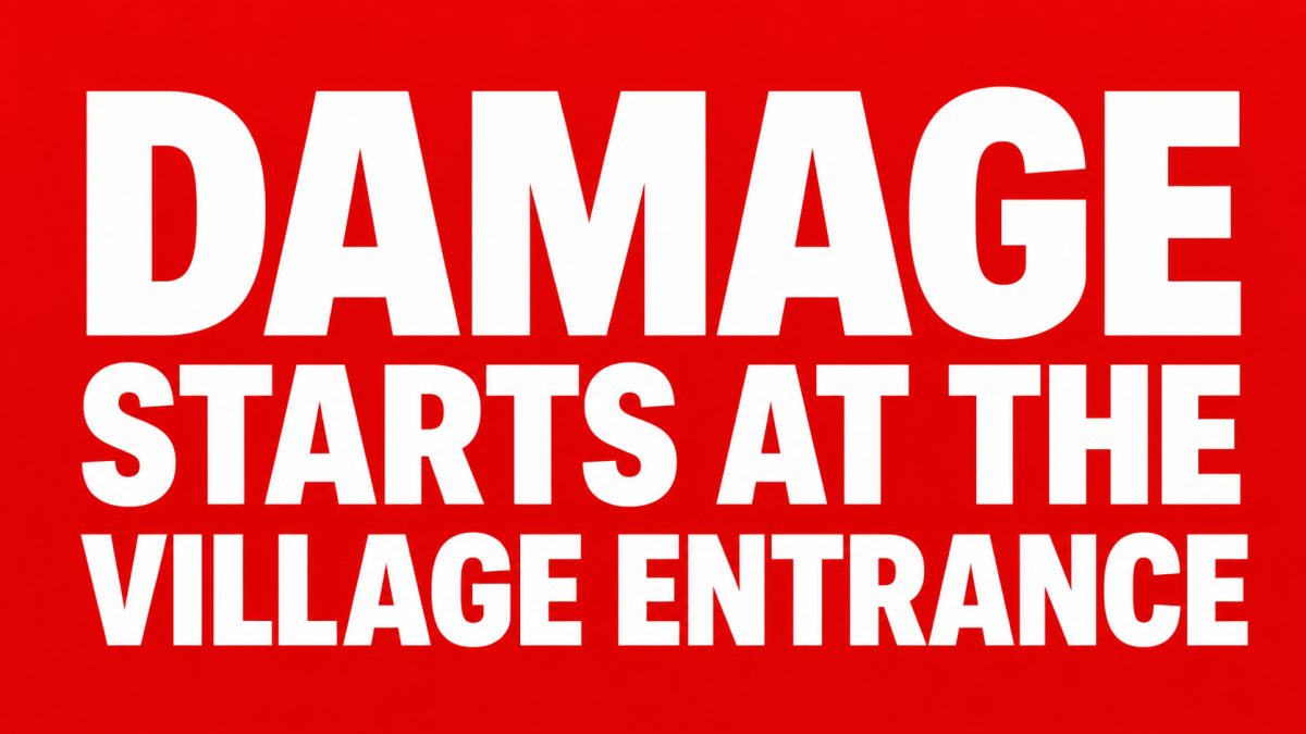Inönü Vehicle Damage: Village Entrance and Short Braking Risk