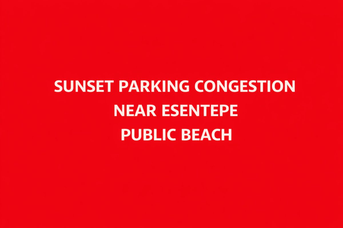 Sunset Parking Congestion Near Esentepe Public Beach