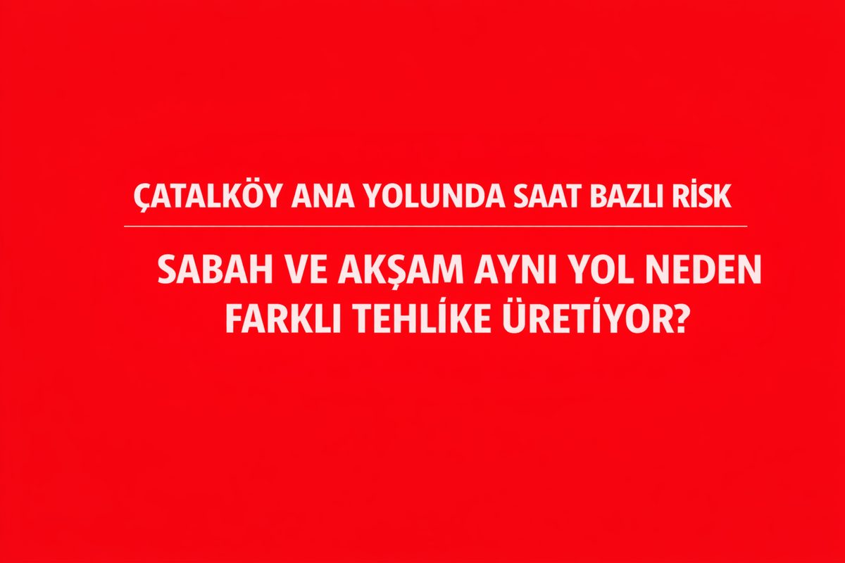 Çatalköy Ana Yolunda Saat Bazlı Risk