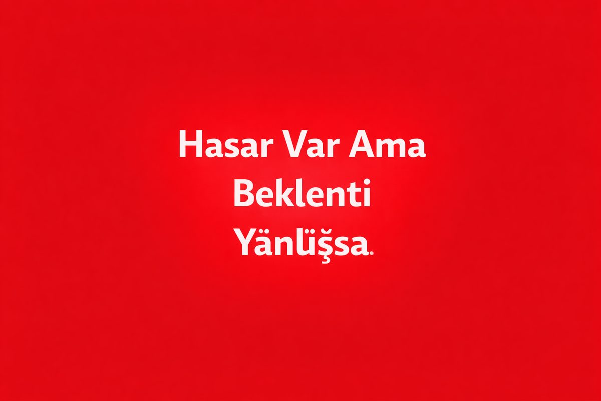 Hasar Var Ama Beklenti Yanlışsa