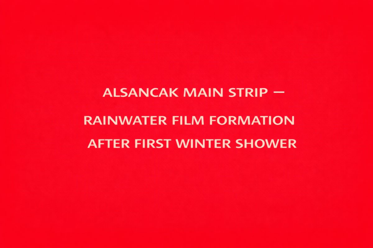 ALSANCAK MAIN STRIP – RAINWATER FILM FORMATION AFTER FIRST WINTER SHOWER
