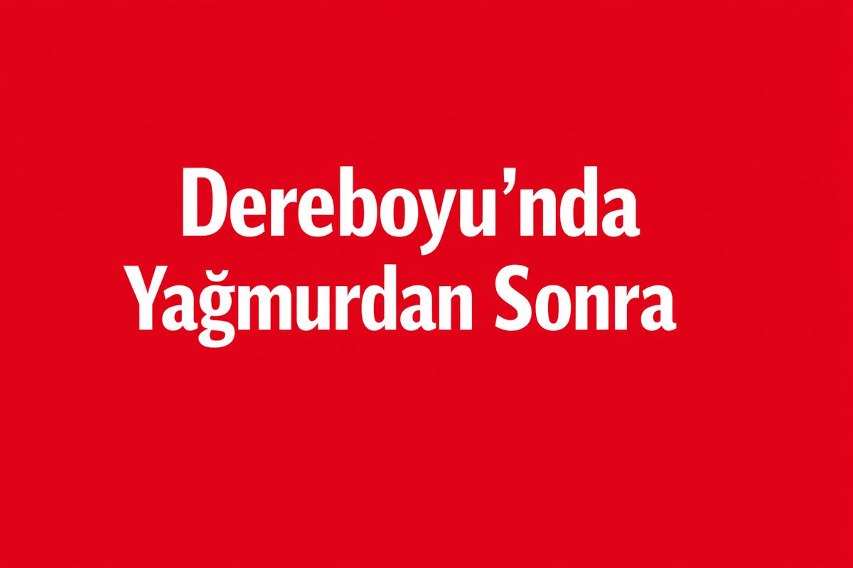Dereboyu: Yağmurdan Sonra İlk 30 Dakika