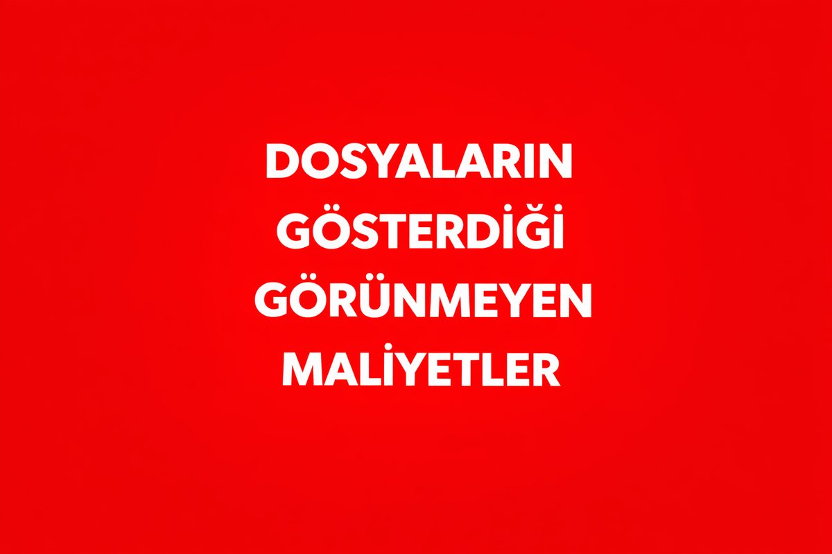 DOSYALARIN GÖSTERDİĞİ GÖRÜNMEYEN MALİYETLER