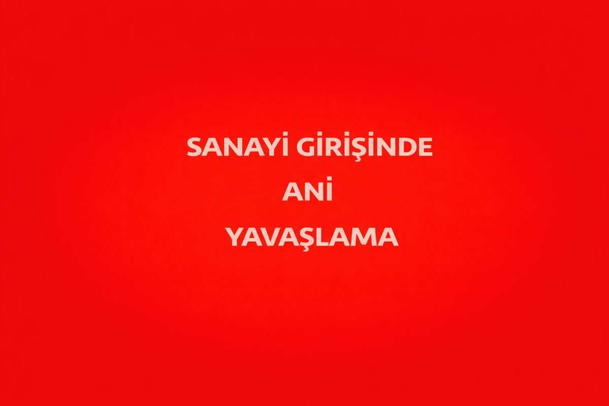SANAYİ GİRİŞİNDE ANİ YAVAŞLAMA