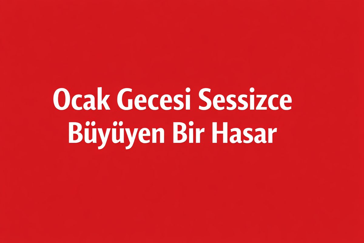 Bir Kış Gecesinde Sessizce Büyüyen Ev Hasarı