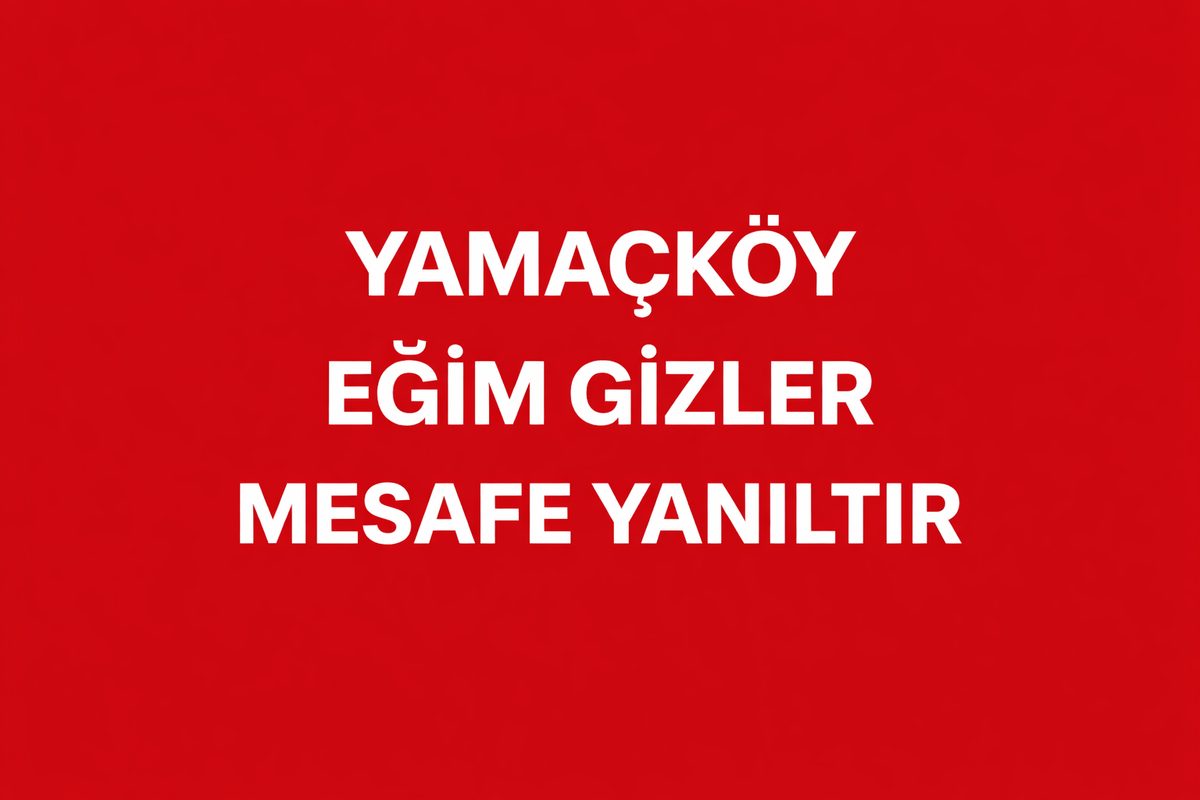 Yamaçköy – Eğimli Yolda Araçlar Arası Mesafenin Korunamamas
