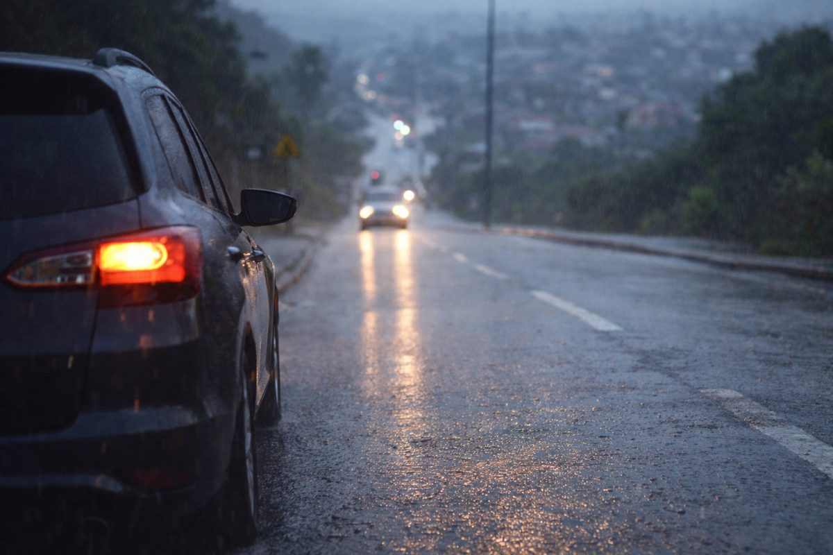 Increased Braking Distance on Çatalköy Hills After Rainfall