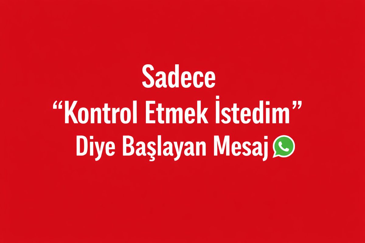 Sadece Kontrol Etmek İstedimDiye Başlayan Mesaj