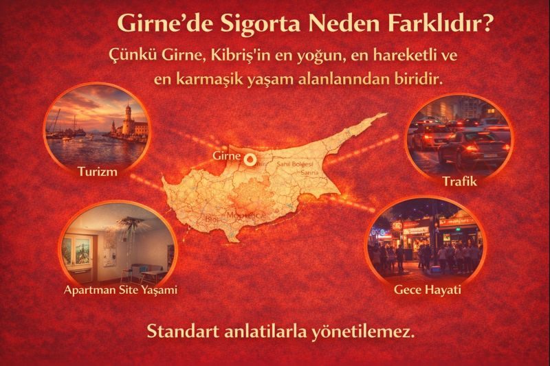 Girne’de dar sokak geçişinde yan ayna ve kapı hasarı