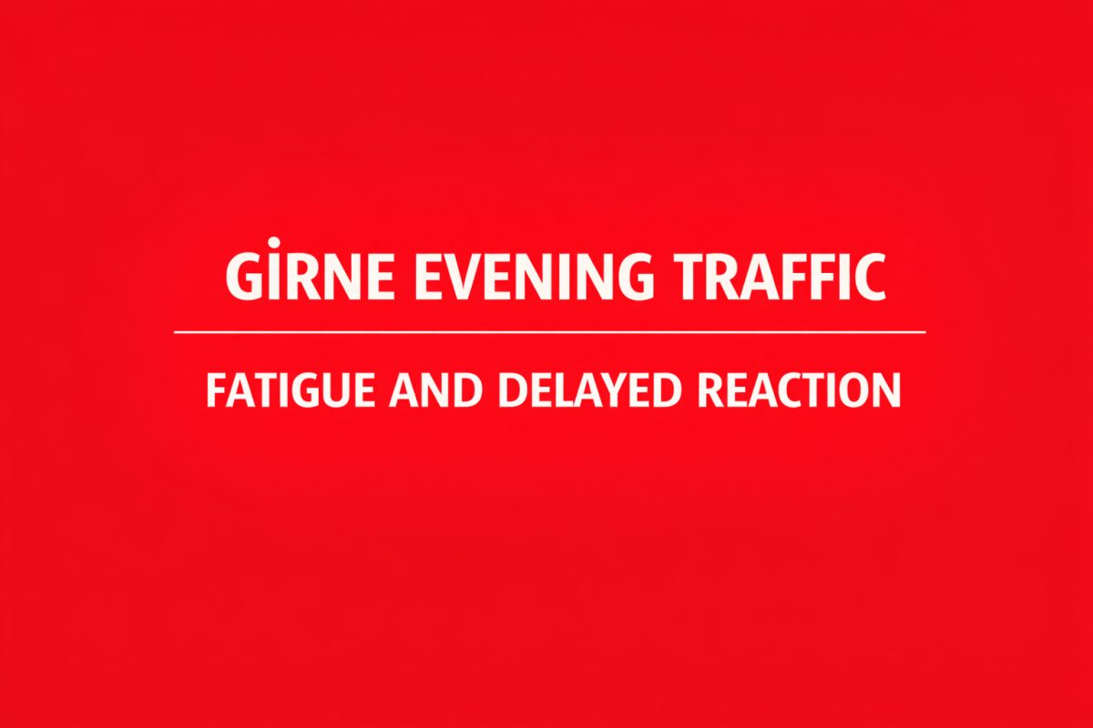 Lapta roadside entrance: delayed braking after 18:00