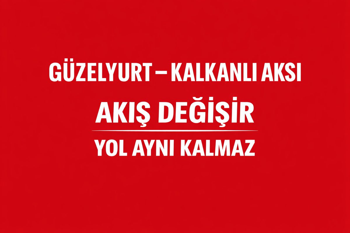 Güzelyurt – Kalkanlı Aksı Gece saatlerinde karşıdan gelen farların görüşü bastırması
