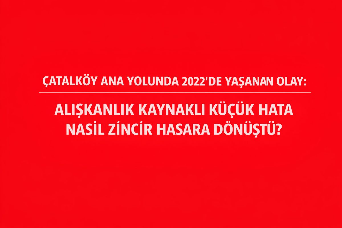 Çatalköy Ana Yolunda 2022’de Yaşanan Olay: