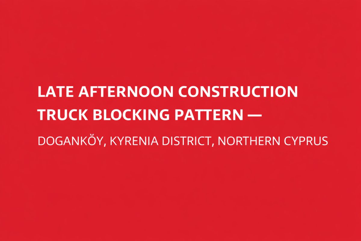 Late Afternoon Construction Truck Blocking Pattern