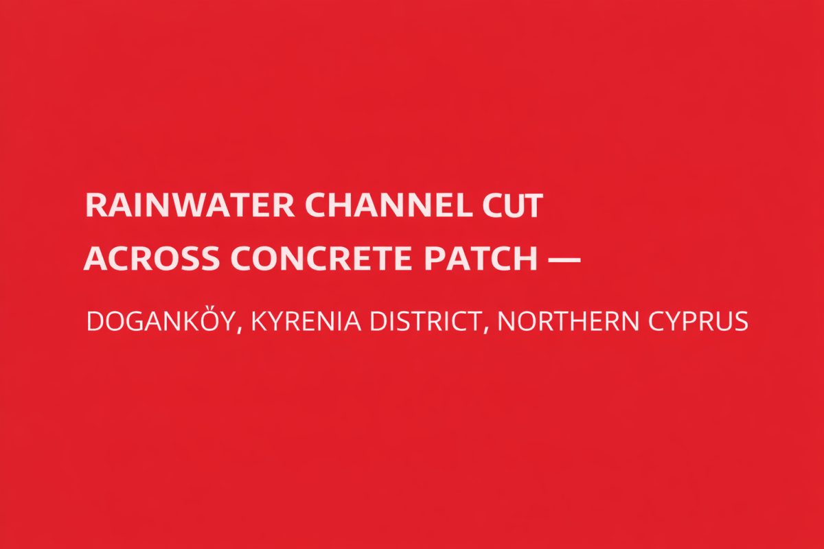 Rainwater Channel Cut Across Concrete Patch