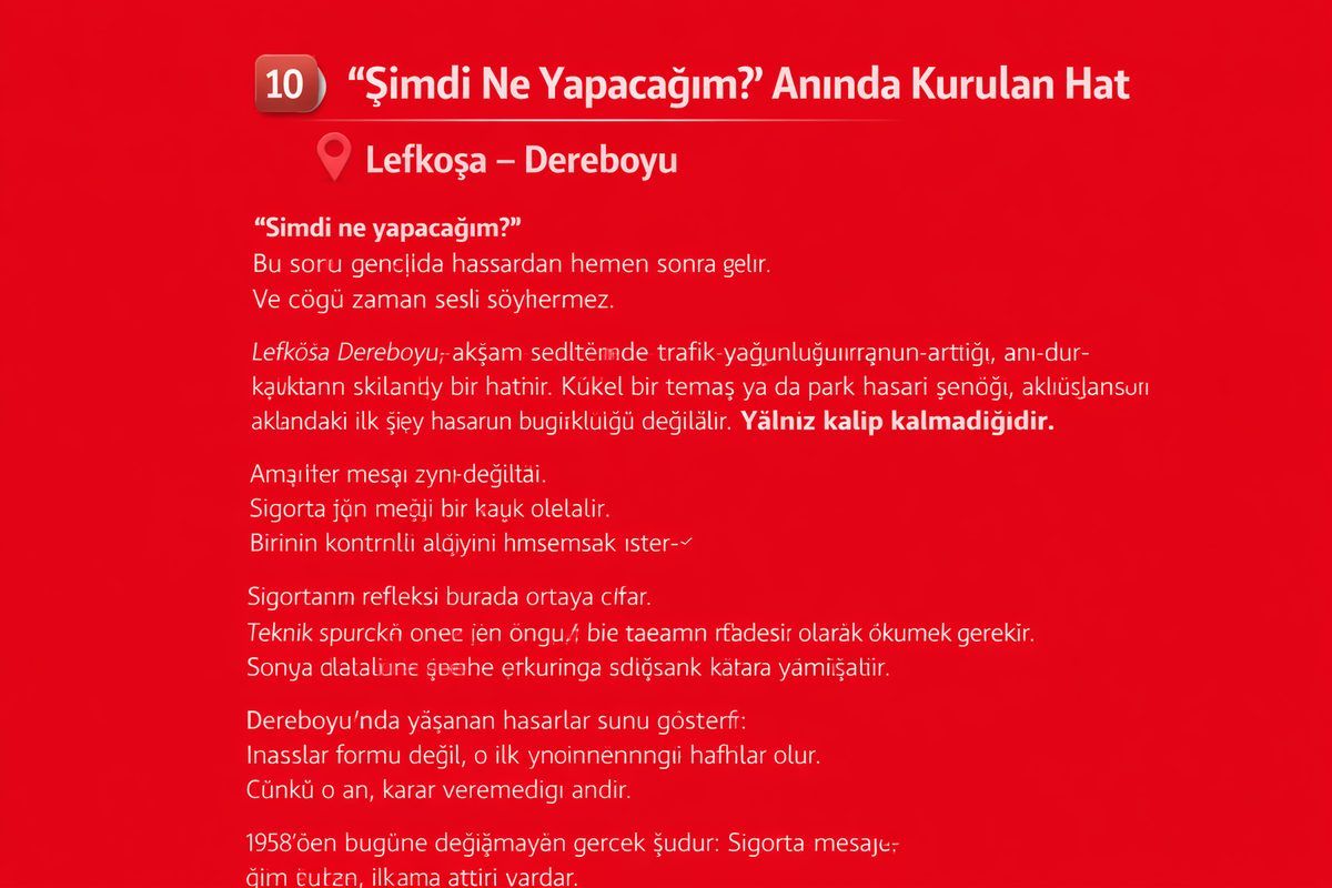 “Şimdi Ne Yapacağım?” Anında Kurulan Hat