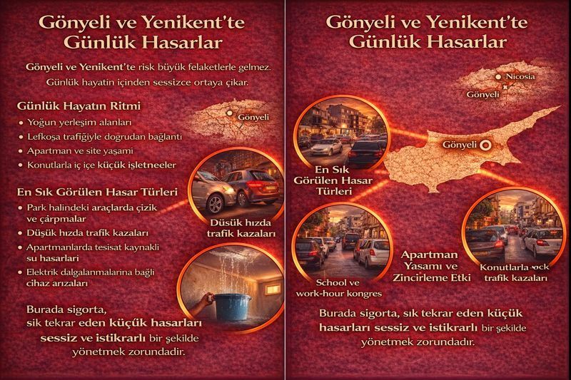 Gönyeli ve Yenikent’te Günlük Hasarlar