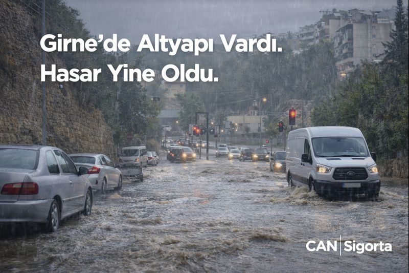 Girne’de Altyapı Vardı. Hasar Yine Oldu.