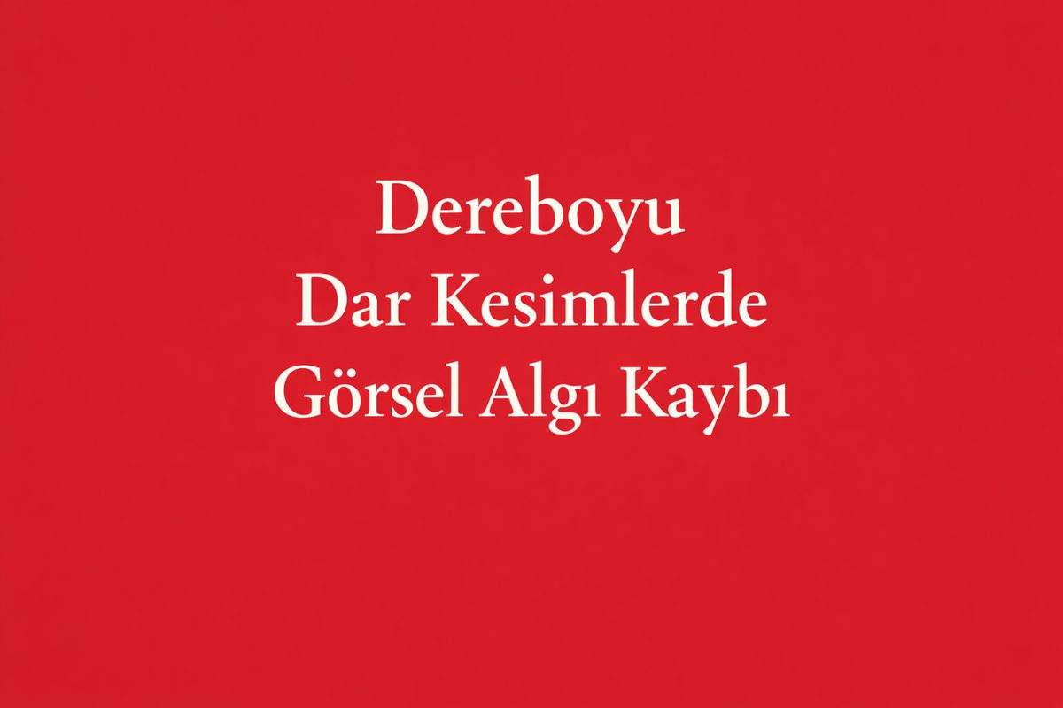 Dereboyu Dar Kesimlerde Görsel Algı Kaybı