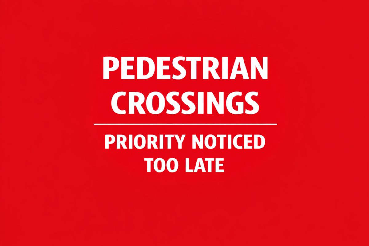 Pedestrian Crossings: Priority Noticed Too Late