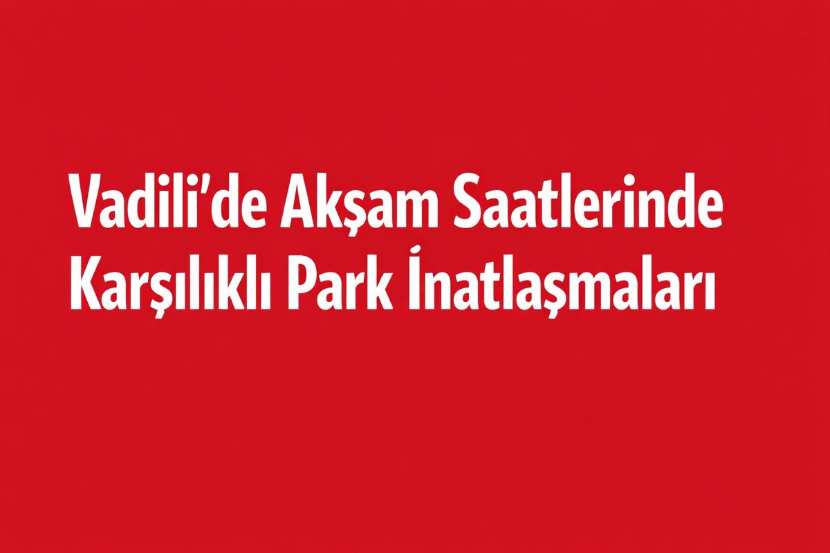 Vadili’de Akşam Saatlerinde Karşılıklı Park İnatlaşmaları