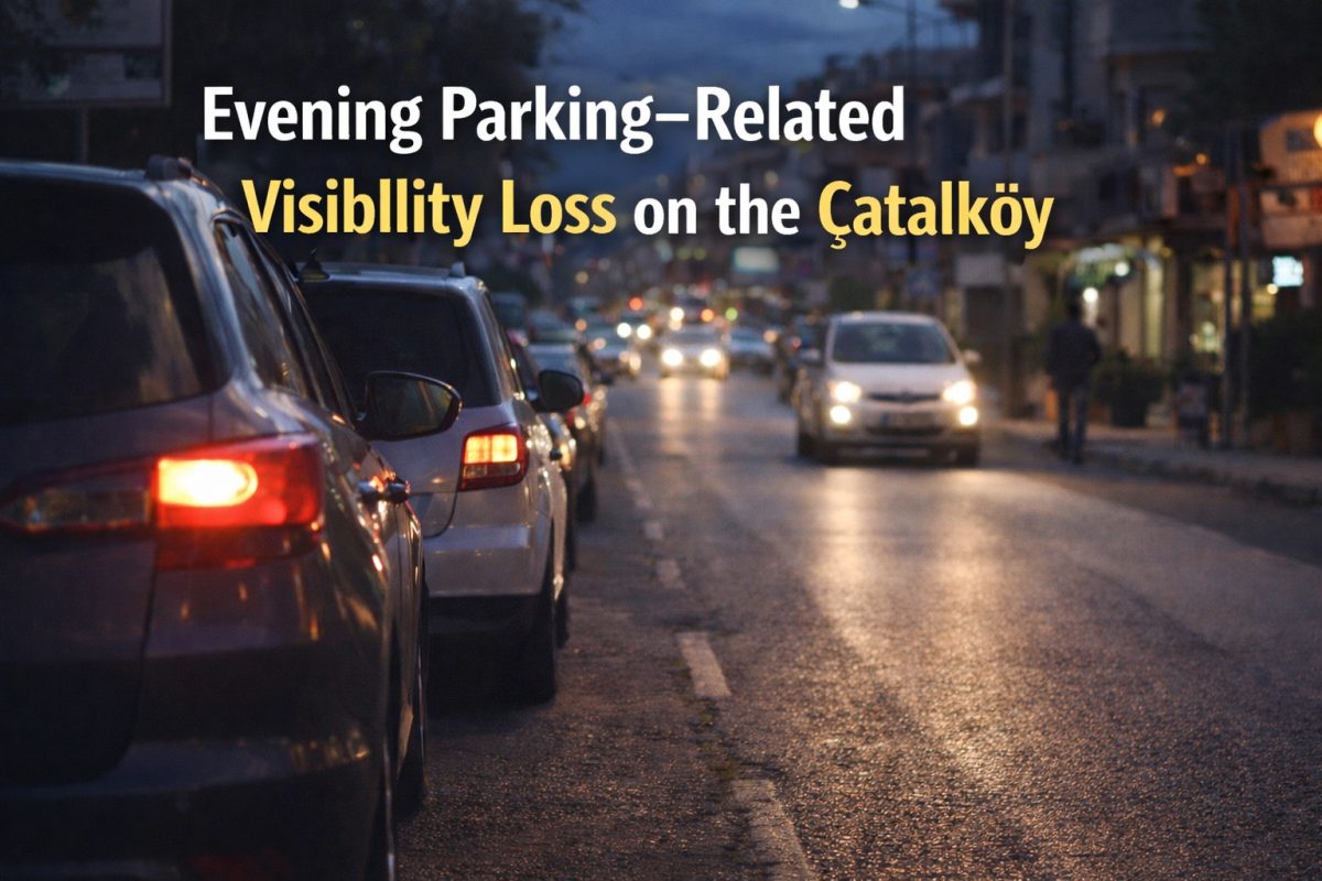 Evening Parking–Related Visibility Loss on the Çatalköy Main Road