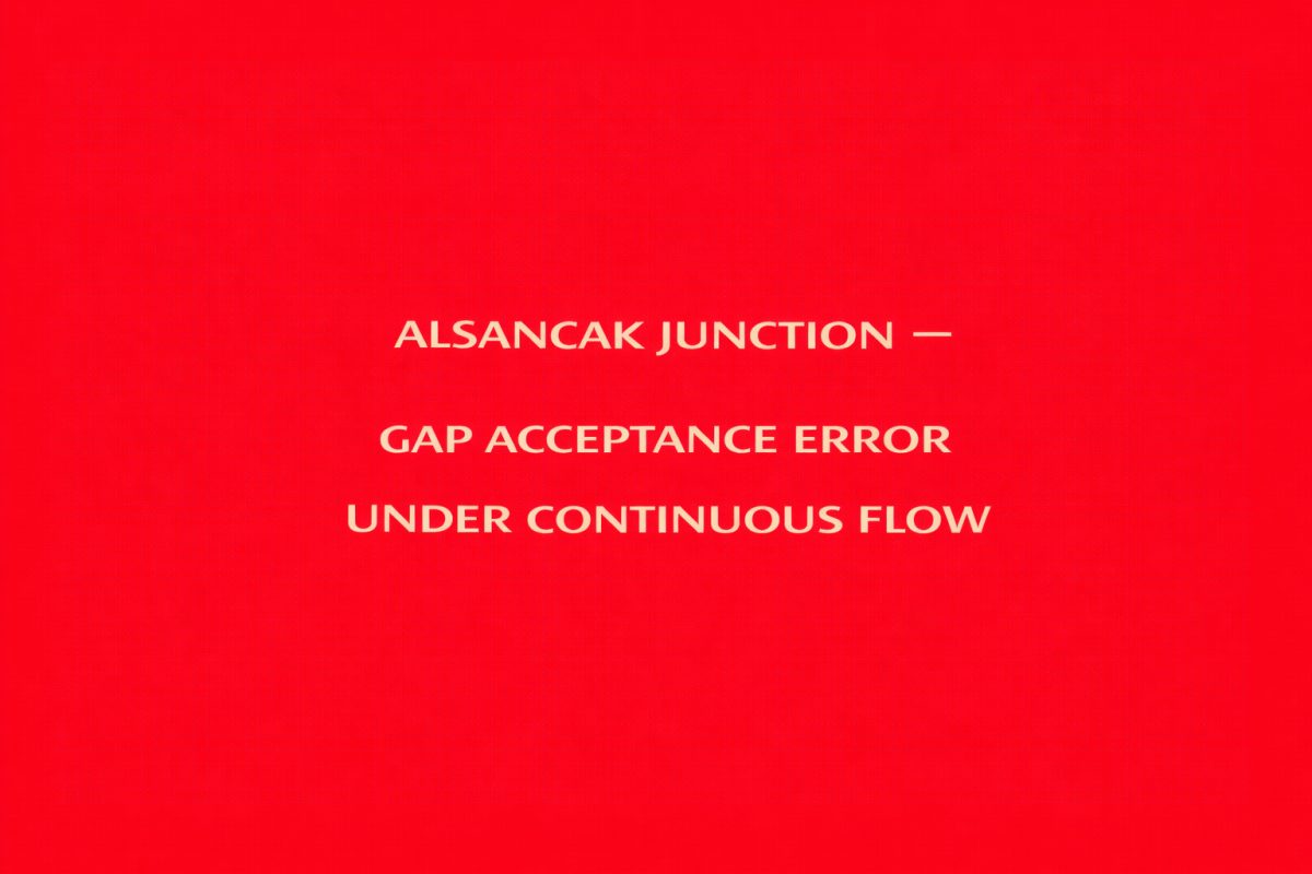 ALSANCAK JUNCTION – GAP ACCEPTANCE ERROR UNDER CONTINUOUS FLOW
